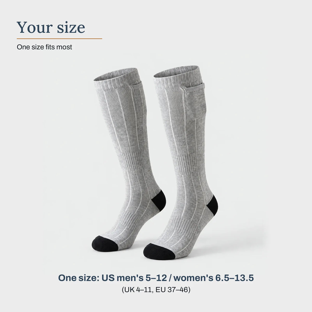 Your size – Heated Knee-High Socks