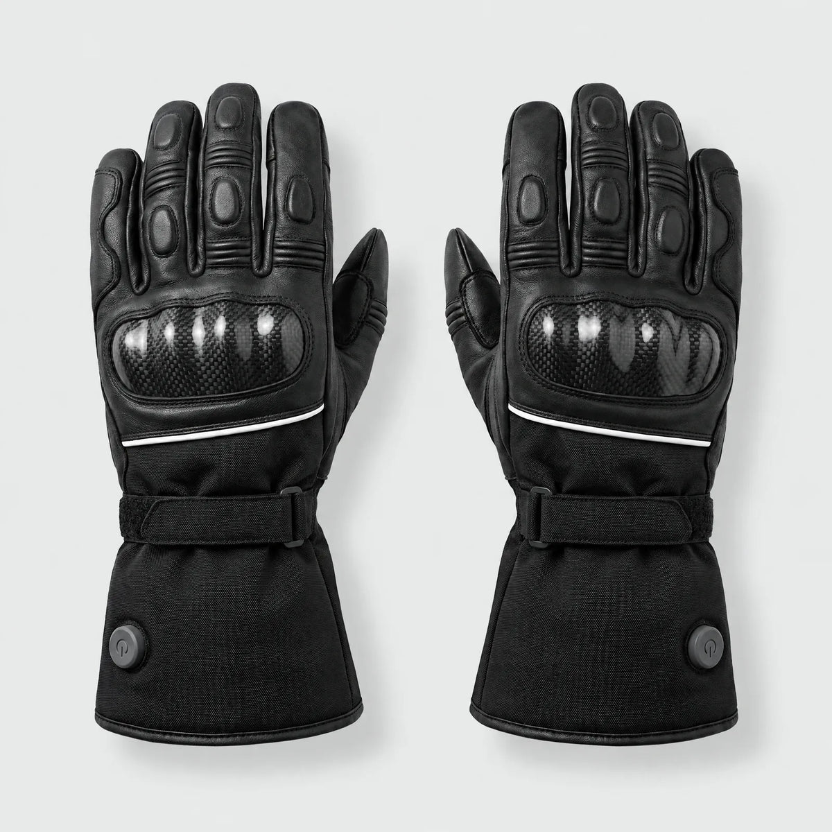 Alpenwarm heated leather motorcycle gloves with knuckle protector